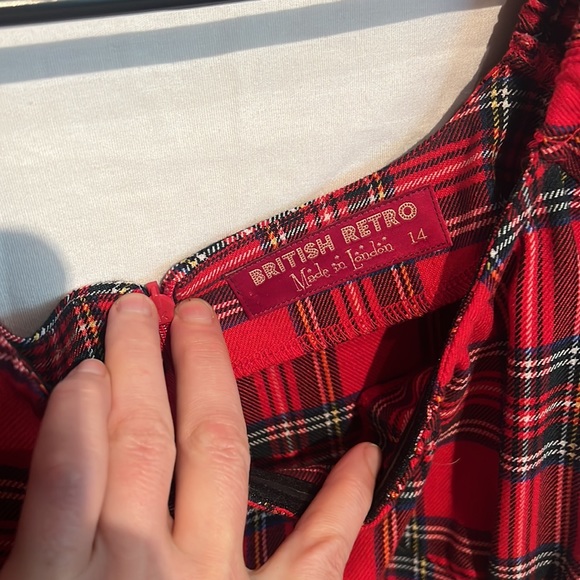 British retro 'Ruby Rae' Royal Stewart 50s Style Pencil Dress - 14 - Picture 5 of 7